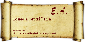Ecsedi Atália névjegykártya